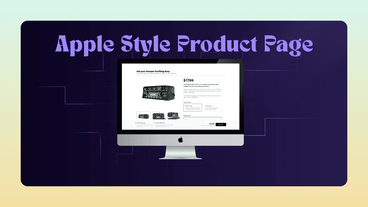 Apple Style Product Page Design