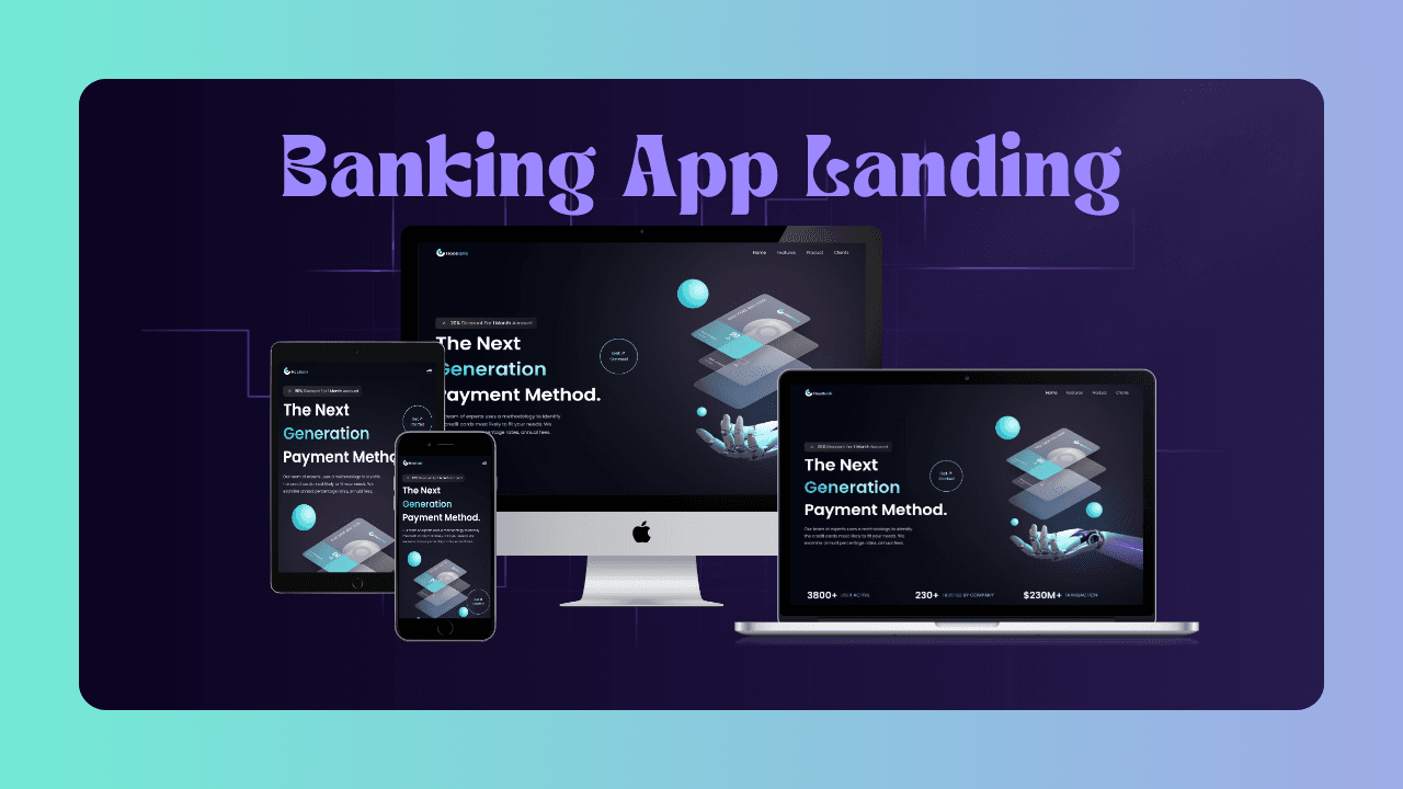 Modern Bank App Landing