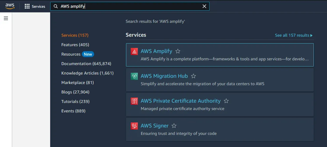 AWS Dashboard